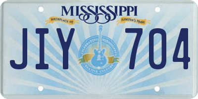 MS license plate JIY704