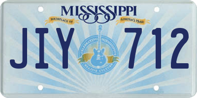 MS license plate JIY712