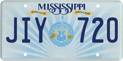 MS license plate JIY720