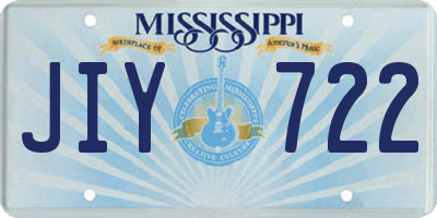 MS license plate JIY722