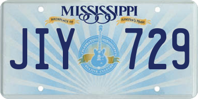 MS license plate JIY729