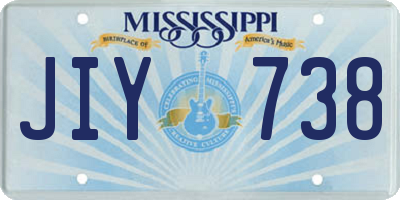 MS license plate JIY738