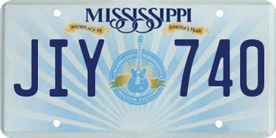 MS license plate JIY740