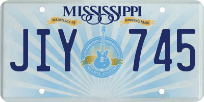 MS license plate JIY745