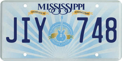 MS license plate JIY748