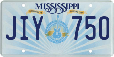 MS license plate JIY750