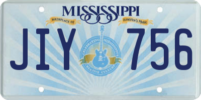 MS license plate JIY756