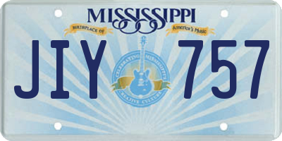 MS license plate JIY757