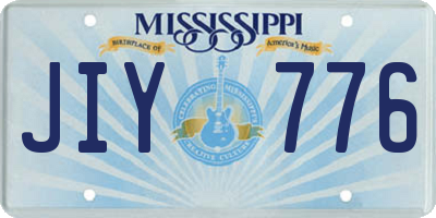 MS license plate JIY776