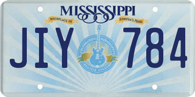 MS license plate JIY784