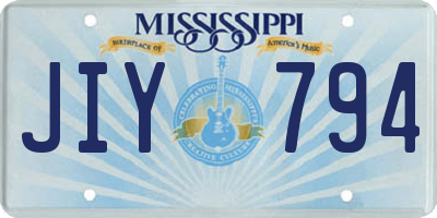 MS license plate JIY794