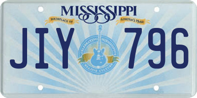 MS license plate JIY796
