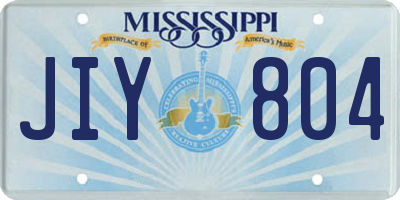 MS license plate JIY804