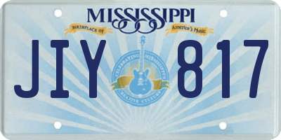 MS license plate JIY817