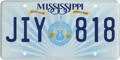 MS license plate JIY818