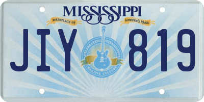 MS license plate JIY819