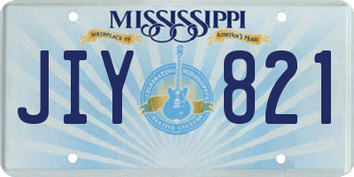 MS license plate JIY821