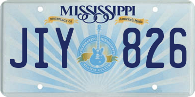 MS license plate JIY826