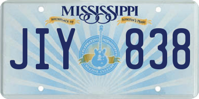 MS license plate JIY838