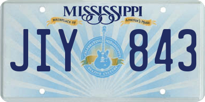 MS license plate JIY843