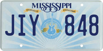 MS license plate JIY848