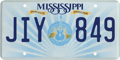 MS license plate JIY849