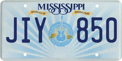 MS license plate JIY850