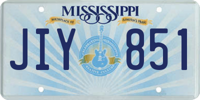 MS license plate JIY851
