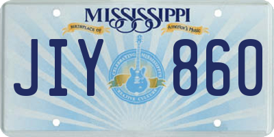 MS license plate JIY860