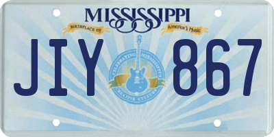 MS license plate JIY867