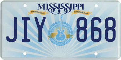 MS license plate JIY868