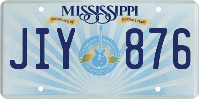 MS license plate JIY876