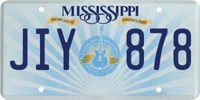 MS license plate JIY878