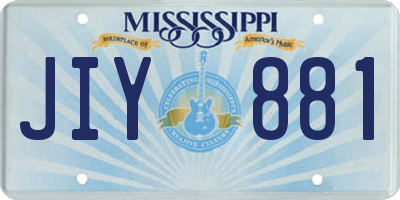 MS license plate JIY881