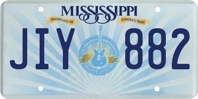 MS license plate JIY882