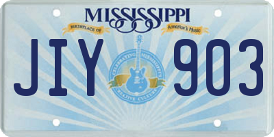 MS license plate JIY903