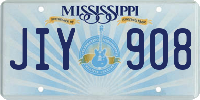 MS license plate JIY908