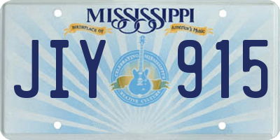 MS license plate JIY915