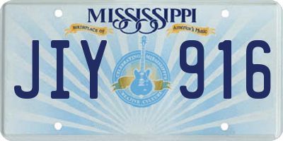 MS license plate JIY916