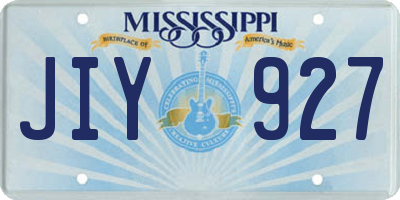 MS license plate JIY927