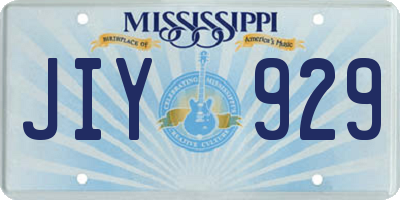 MS license plate JIY929