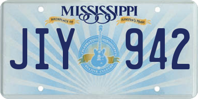MS license plate JIY942