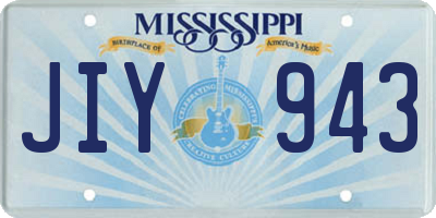 MS license plate JIY943
