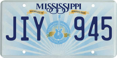 MS license plate JIY945