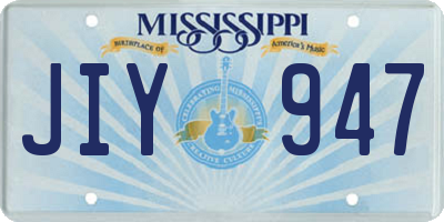 MS license plate JIY947