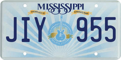 MS license plate JIY955