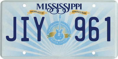 MS license plate JIY961