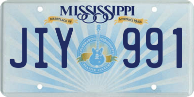 MS license plate JIY991