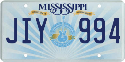 MS license plate JIY994