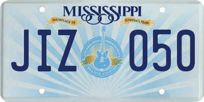 MS license plate JIZ050